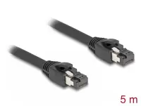 Cablu de retea RJ45 Cat. 8.1 S/FTP LSOH GHMT 5m Negru, Delock 80236