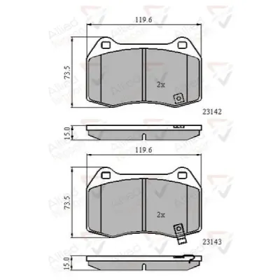 Set placute frana, frana disc COMLINE ADB31258