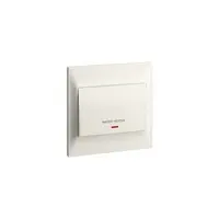 doi poli switch Belanko S - 20A 250V~ 1 module - Intrerupator switch Water Heater + rosu indicator + earth connection - ivory