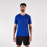 Tricou de alergare Kiprun Run 100 Albastru Bărbaţi