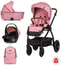 Carucior combinat 3 in 1 pentru bebelusi Chipolino - Prestige, marshmallow