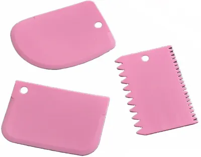 Set șpatule pentru decorare torturi Morello - 3 buc, roz