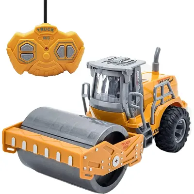 Utilaj de constructie, Compactor de jucarie cu Telecomanda RC pentru copii Engros, cu functii complete, controlate prin radio, cu lumini si sunete, Pitikot®