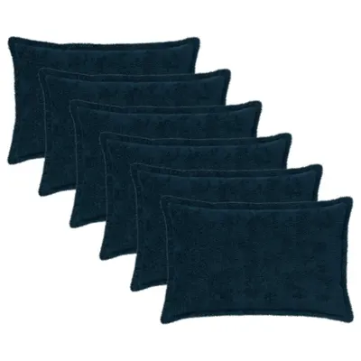 vidaXL Husă pentru pernă 6 buc. HOUTEN Albastru marin 50 x 70 cm
