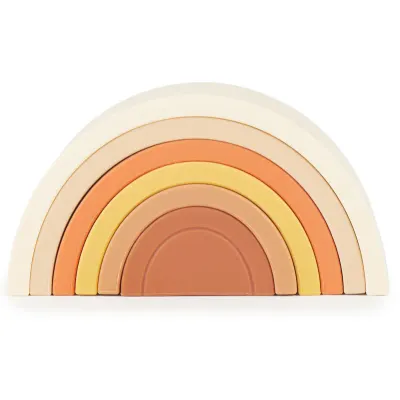 Bieco Silicone Rainbow curcubeu pliabil 12 m+ Chocolate Bliss 6 buc