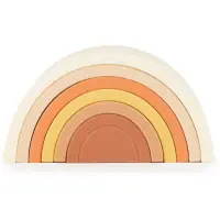 Bieco Silicone Rainbow curcubeu pliabil 12 m+ Chocolate Bliss 6 buc