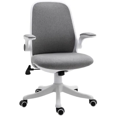 Vinsetto Fotoliu de birou Silla de Escritorio Basculante Altura Ajustable Reposabrazos Elevable 62,5x60x94-104 cm Gris | Aosom Romania