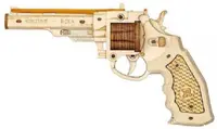Puzzle 3D din lemn Robo Time din 102 de piese - Revolver Corsac M60