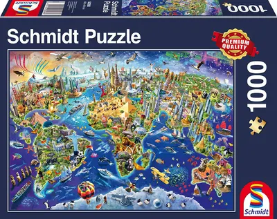 Puzzle Schmidt din 1000 de piese - Discover the World