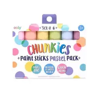 Creioane tempera solida Chunkies culori pastel, 6 bucati
