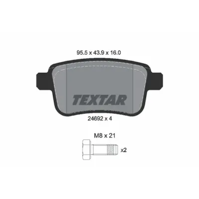 Set placute frana, frana disc TEXTAR 2469204