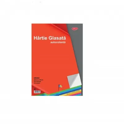 Hartie glasata autocolanta lucioasa 10 file