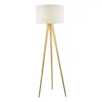 Lampadar de podeaIvor Tripod Floor Lamp Light Oak Base Only