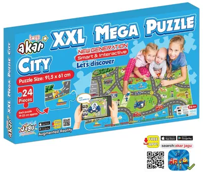 Puzzle educațional vorbitor Jagu - Oraș, 24 de piese