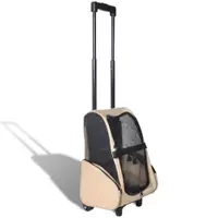Troller pentru animale de companie multifunctional, pliabil, bej