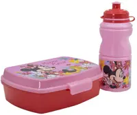 Set pentru copii Stor - Minnie Mouse, sticlă și cutie pentru mâncare