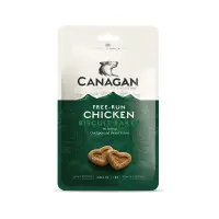 CANAGAN Free-Run Chicken Biscuit Bakes, XS-XL, Pui, punguță recompense fără cereale câini junior & adult, 150g