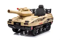 Tanculet electric pentru copii Kinderauto Commander 110W 12V 12Ah, color Army Bej