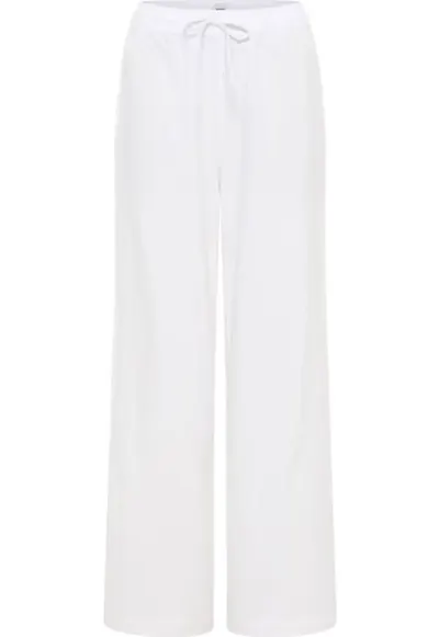 Pantaloni drepti din amestec de in