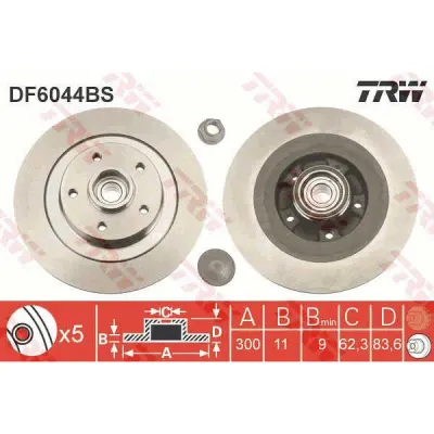 Disc frana TRW DF6044BS