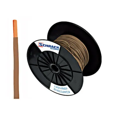 Tambur cu conductor H07V-U 1,5 maro