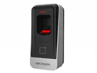Cititor biometric si card EM 125Khz Hikvision, DS-K1201AEF citeste carduri EM 125Khz, capacitate amprente 5000 suporta RS485 buz