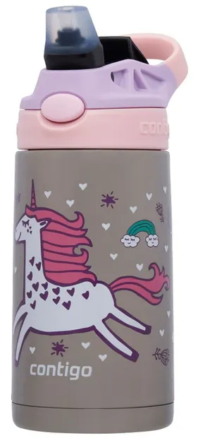 Sticlă de apă pentru copii Contigo Easy Clean - Flying Unicorn, 380 ml