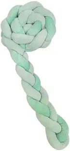 Apărătoare pentru pătuț din plus pentru patut Kikka Boo - impletita in 3, 180 cm, mint