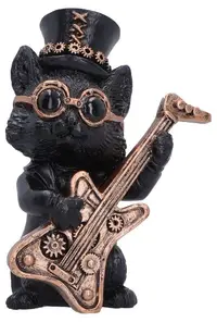 Statuetă Nemesis Now Adult: Gothic - Music Meowstro (Guitar), 10 cm
