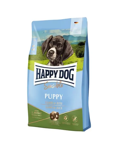 HAPPY DOG Sensible Puppy Hrana uscata catei, cu miel si orez 4kg