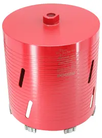 Carota diamantata Super PREMIUM ø182mm x 180mm x M16 pentru gaurire Beton armat, Zidarie, Granit - DXQZ.REDCORE.182