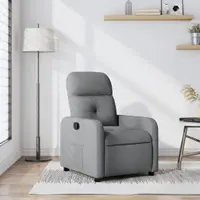 Gossi fotoliu rabatabil, gri deschis, material textil