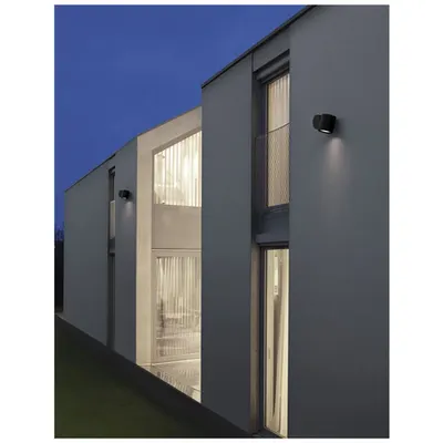 Aplica FOCUS Inchis Anthracit Aluminiu & Sticla Diffuser GU10 1x7 Wat 100-240 Volt 50Hz -IP54