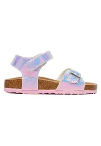 Sandale fete - roz - piele ecologica - inchidere velcro
