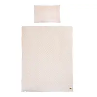 Lenjerie de pat pentru copii bej din amestec de bumbac pentru pătuț 100x135 cm Frosty Almond – Roba