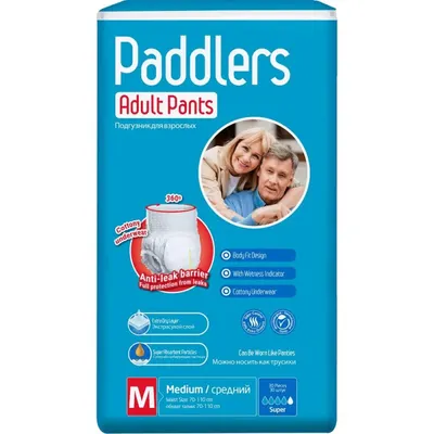 Scutece Incontinenta Adulti Paddlers, Tip Chilot, Marimea M, 30 Bucati