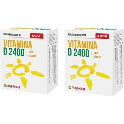 Pachet Vitamina D-2400 30cps + 30cps