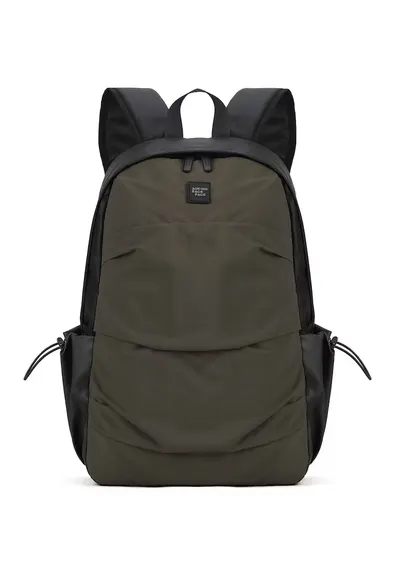 Rucsac unisex cu buzunare ajustabile laterale - Verde inchis