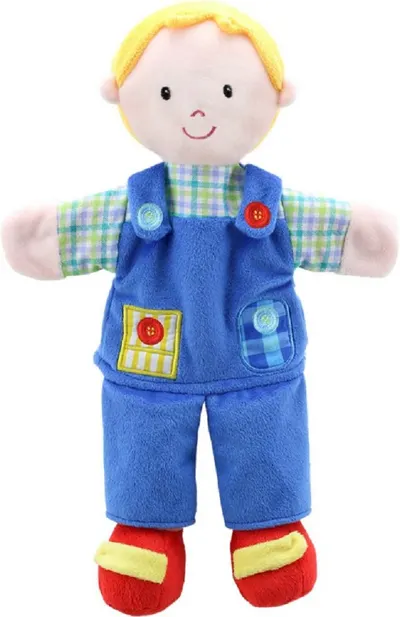 Păpușă pentru teatru de păpuși The Puppet Company - Fetita cu haine albastre, 38 cm
