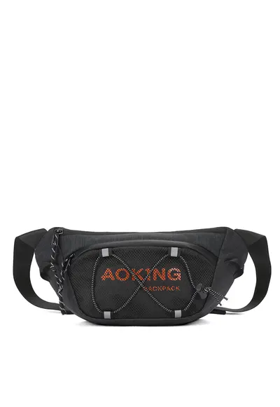Borseta unisex cu logo - Negru
