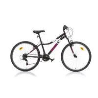Bicicleta, Dino Bikes, Mountain Bike, Ring Black, Cu 6 viteze si suspensie, 26 inch, Pana la 160 cm