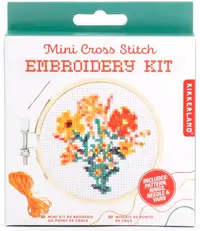 Mini kit de broderie Kikkerland - Buchet