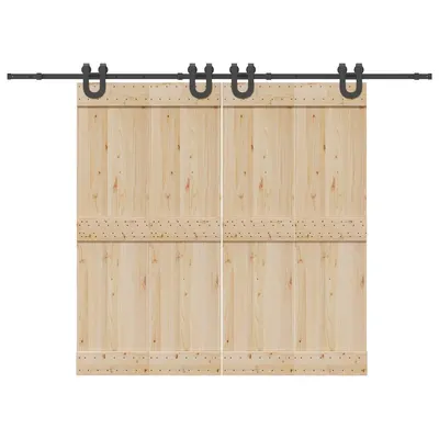 Gossi set feronerie pentru usi glisante, negru, 366 cm, otel