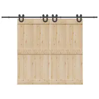 Gossi set feronerie pentru usi glisante, negru, 366 cm, otel