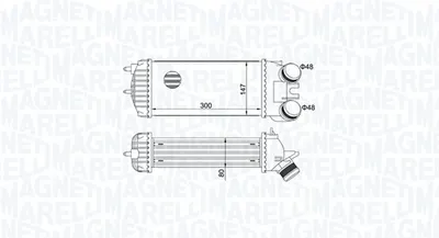 Intercooler Potrivit Citroen Berlingo, Berlingo Minivan, Xsara Picasso; Peugeot Partner, Partner Minivan 1.6d 05.04-12.15