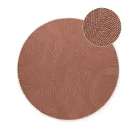 Covor teracotă țesut manual rotund din lână ø 120 cm Calmio – Hanse Home