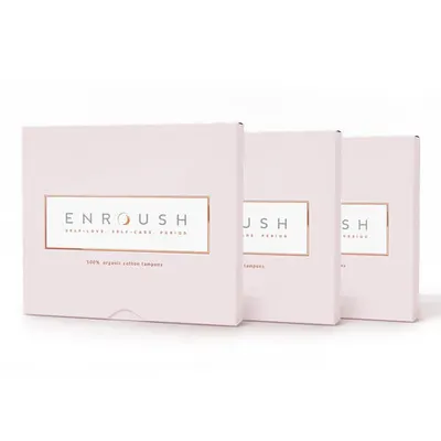 Pachet 3 x Tampoane 100% Organice SUPER, 16 bucăți | Enroush