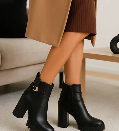 Botine dama Farra Negre