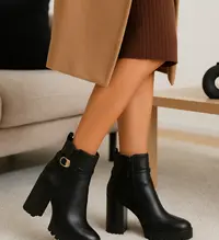 Botine dama Farra Negre