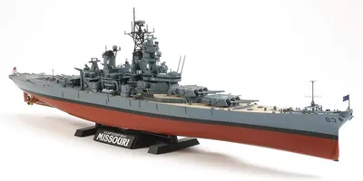 Model de asamblare TAMIYA Militari: Nave - Cuirasatul american USS BB-63 Missouri 1991 (TAM78029)